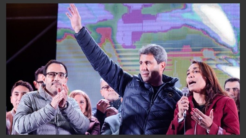 Uñac en el cierre de campaña.