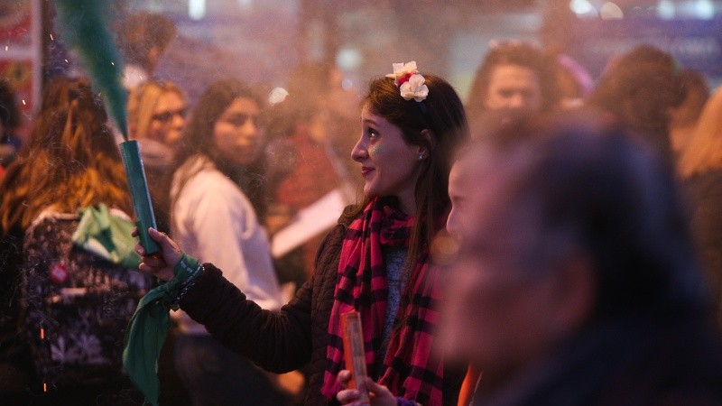 La marcha Ni una menos recorrió el centro de Rosario y terminó en el Monumento a la Bandera.